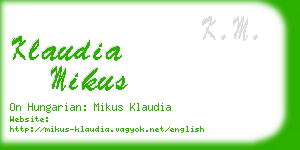 klaudia mikus business card